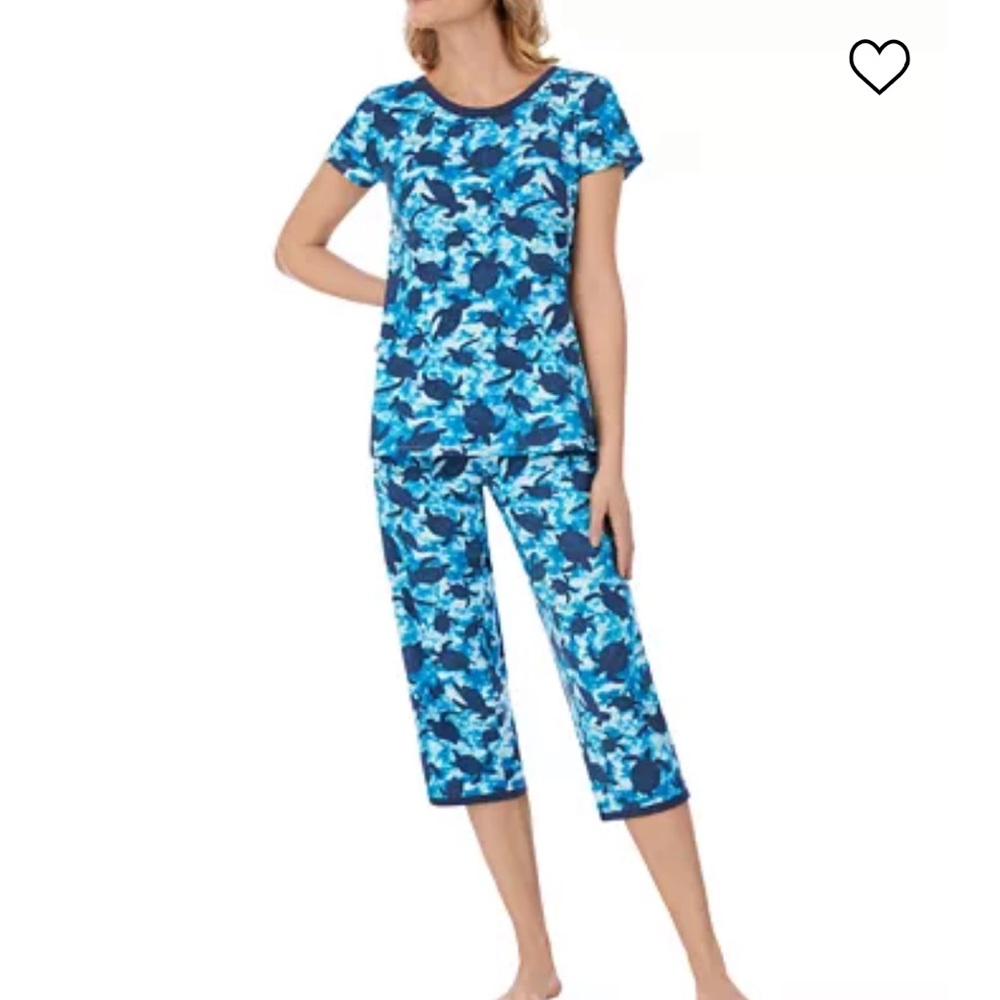 Women's Cropped 2 Piece Pajama Set